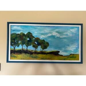 Abstract Landscape Acrylic Painting on Canvas, Modern Impressionist Style